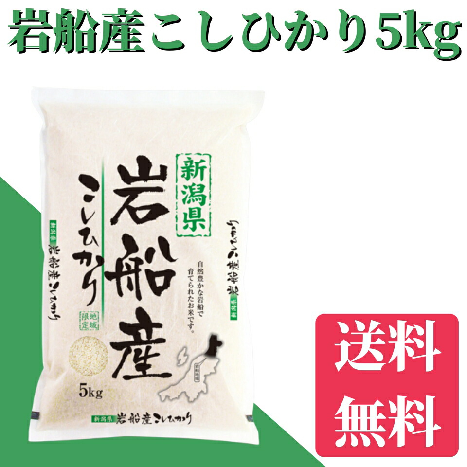 米　令和6年　岩船産コシヒカリ　5kg　送料無料　コシヒカリ/こしひかり　米/コメ/こめ　ギフト/プレゼント/贈り物　ブランド米　産地直送/直送