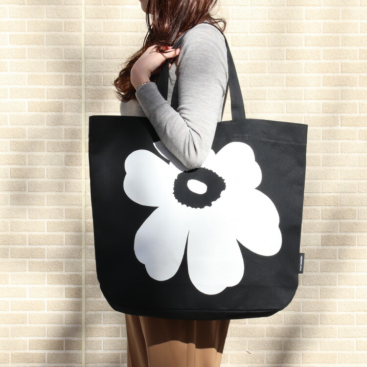 激安ブランド マリメッコ ウニッコ Torna トートバッグ ブラック ホワイト Marimekko Unikko 北欧 ファッション ギフト オープニング大放出セール Www Papermoney World Com