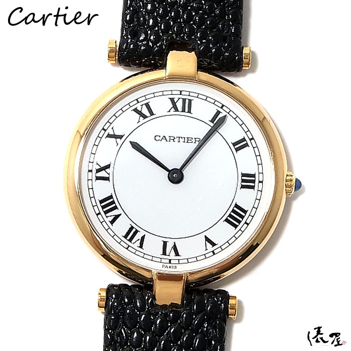 セ*ん様 値下！Cartier 時計ベルト14mm マストヴァンドーム Dバック CARTIER/カルティエ】マストヴァンドーム 黒文字盤 レディース
