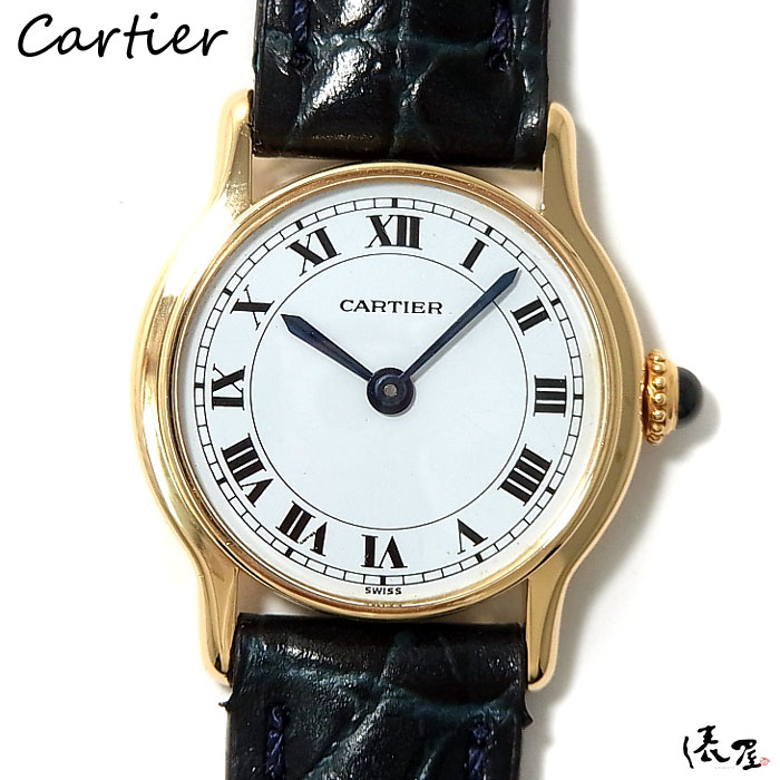 【金無垢】カルティエ K18 リヴィエラ SM 極美品 【希少モデル】アンティーク 手巻き 生産終了 レディース 腕時計【送料無料】Cartier Riviera 時計 中古