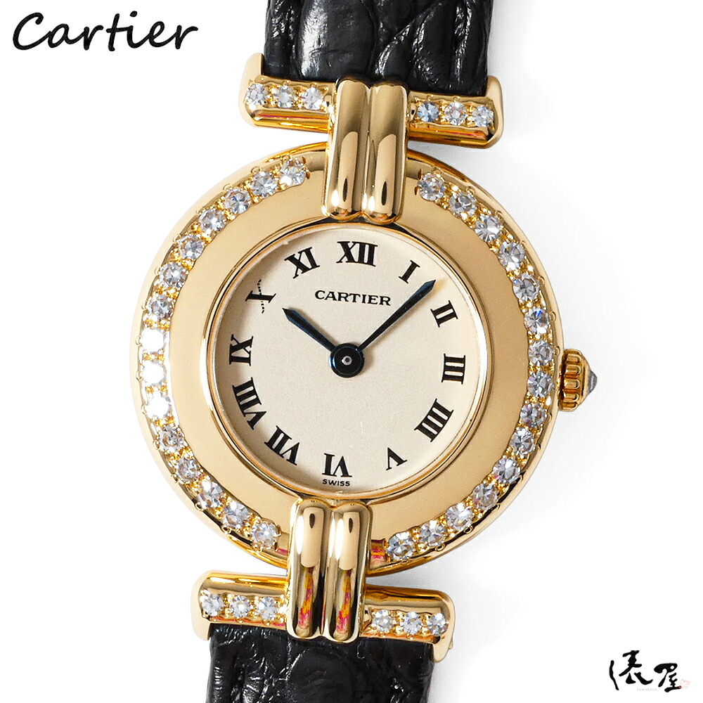 【極美品】 カルティエ K18 コリゼ 純正ダイヤ 【金無垢】ヴィンテージ レディース 腕時計 Cartier rivoli 時計 中古 VIN|TAWARAYA GINZA 店