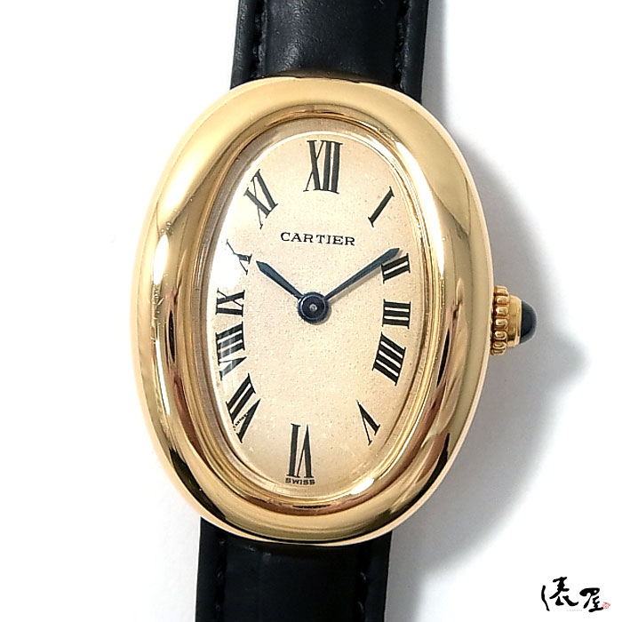【仕上げ済み】 カルティエ K18YG ベニュワール 金無垢 【ヴィンテージ】 イエローゴールド 美品 レディース 腕時計 【送料無料】 Cartier Baignoire 時計 中古 VIN｜TAWARAYA GINZA 店 559,996円