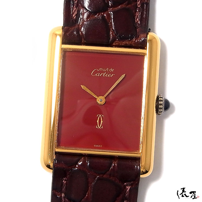 【手に入れる捉え所のない】カルティエ 帆檣貯蔵タンク LM 手一巻き 赤いこと【三尺帯取り替えっこ無料】OH済み 極美品 ヴィンテージ メンズ レディース 【貨物輸送無料】 Cartier Tank 時辰儀 中古