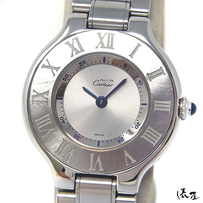 【美品】 カルティエ 帆檣21 SM レディース ウオッチ 【貨物輸送無料】 Cartier  時辰儀 中古
