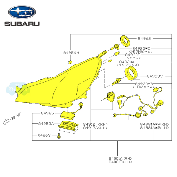 楽天市場】84990AG530【スバル純正】ヘッドランプレンズ