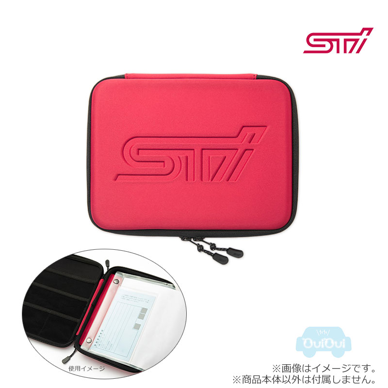 STSG20100521【スバル公式】STI 車検証ケース(モールド) チェリーレッド※IC車検証対応【SUBARUオンライン】STIロゴグッズ