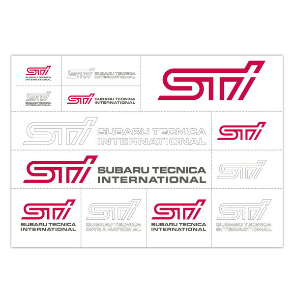 【一部予約販売中】 楽天市場】STSG19100920【スバル公式】STIデカールD(ホワイト オフィシャルグッズ