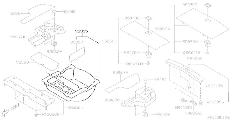95055VA002【STI-スバル】【福山通運配送】サブトランクボックス SPORTS PARTS for LEVORGレヴォーグ(VM)用 リアフロア｜ちいさなクルマ専門店ウイウイ練馬