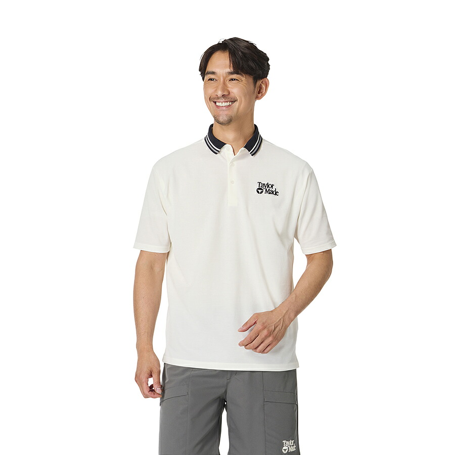 テーラーメイド ゴルフ HT LINEN-LIKE SUMMER S/S POLO / オフホワイト|テーラーメイドゴルフ 店