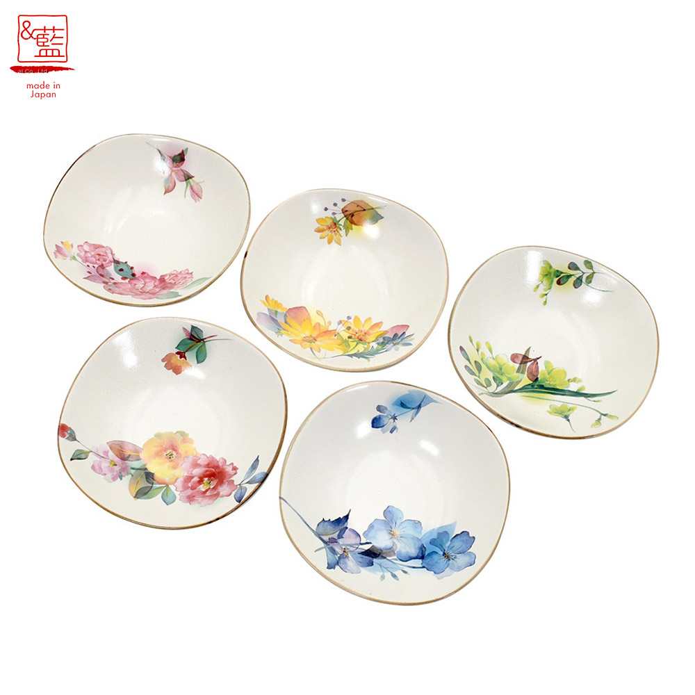 美濃焼 虹彩花多用鉢 日本製 鉢 平鉢 器 うつわ 皿 中鉢 取り鉢 和食器 和風 食器 オシャレ モダン レトロ 古風 カラフル ギフト 贈り物 新築 結婚 新築祝い 結婚祝い 出産祝い 御祝 新生活 プレゼント　取り皿 おしゃれ お皿 皿 食器 セット 陶器 セラミック藍