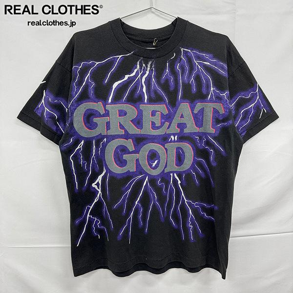 【中古】90s JESUS GREAT GOD サンダー柄 TEE｜Used＆Vintageリアクロ