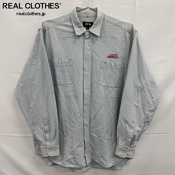 【中古】OLD STUSSY 80s 黒タグ Stripe L/S Shirt L｜Used＆Vintageリアクロ