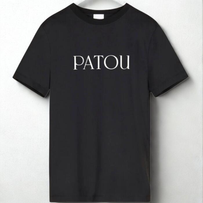 PATOU パトゥ オーガニックコットンプルオーバー黒いこと ロゴタイププルオーバー 労働者の一団のど首 JE0299999