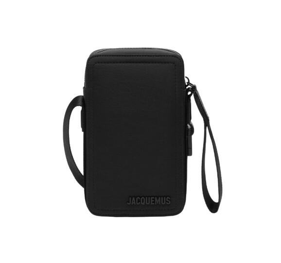 JACQUEMUS Cuerda バーティカル ナイロンクロスボディー 御徒面子 黒いこと（235BA091-3174-990）
