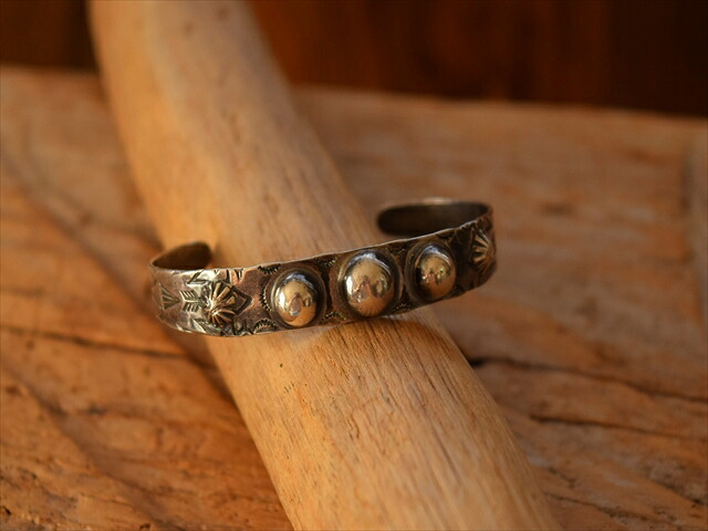 vintage Indian jewelry シルバー バングルドーム & Stamped バングル (Fred harvey era)|Morning Star Trading