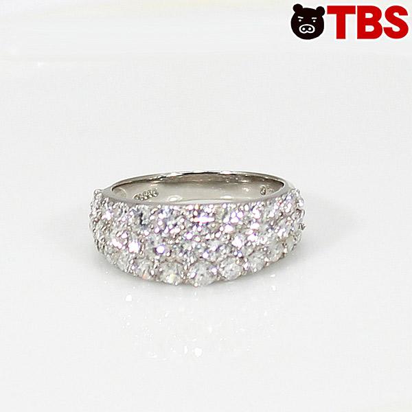 合計 2ct ダイヤ パヴェ リング / 指輪 レディース ジュエリー エレガント 記念日 ギフト / プレゼント にもおすすめ / ジュエリーケース 付き 【TBSショッピング】|TBSショッピング 店