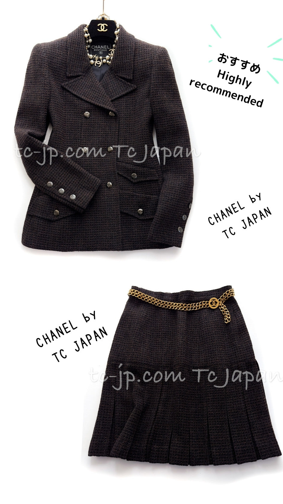 CHANEL シャネル　スーツ　サイズ36 細身　美品 Yahoo!オークション -「シャネル スーツ 36」(スーツ) (女性用