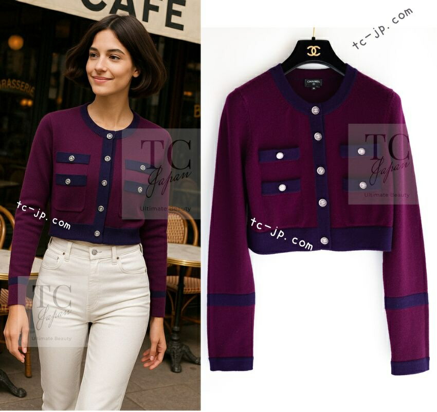 シャネル　カシミヤカーディガン　ニット CHANEL（シャネル） 極美品☆CHANEL ヴィンテージ カシミヤ100