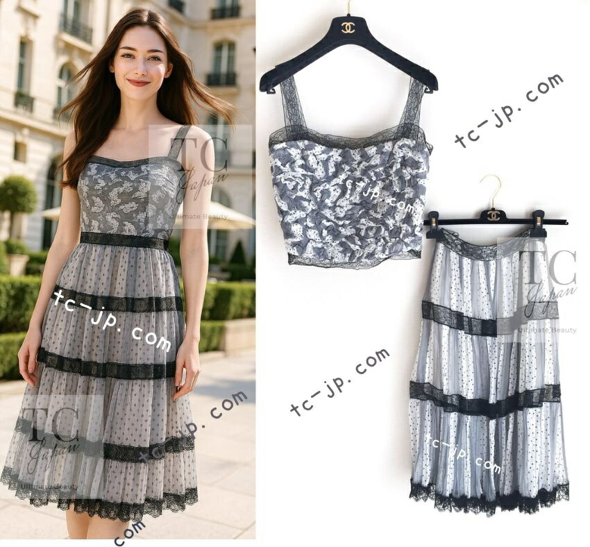 楽天市場】CHANEL シャネル キャミソール スカート セットアップ 刺繍