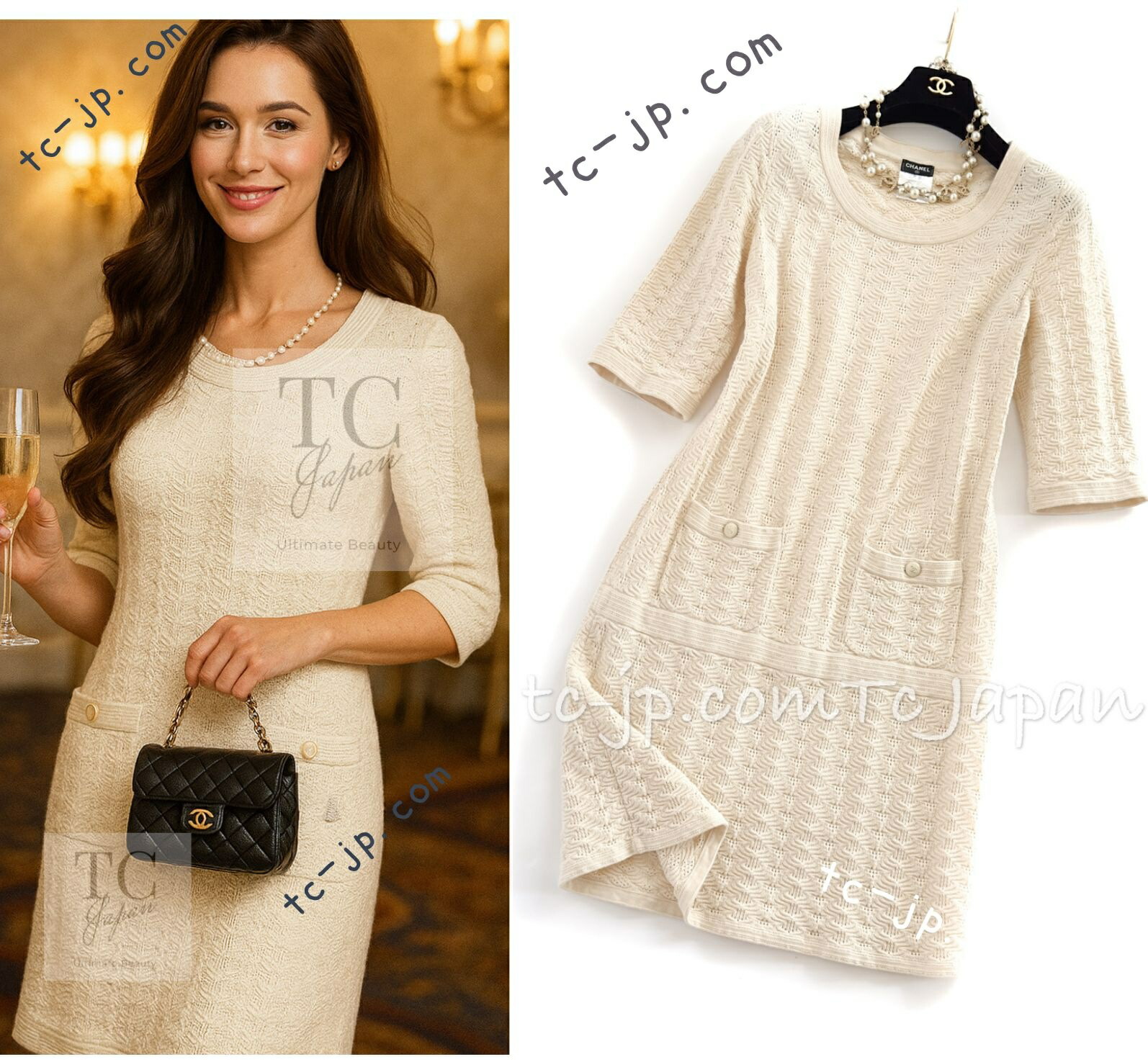 楽天市場】[中古] シャネル 春夏 ワンピース CHANEL ピンク カシミア