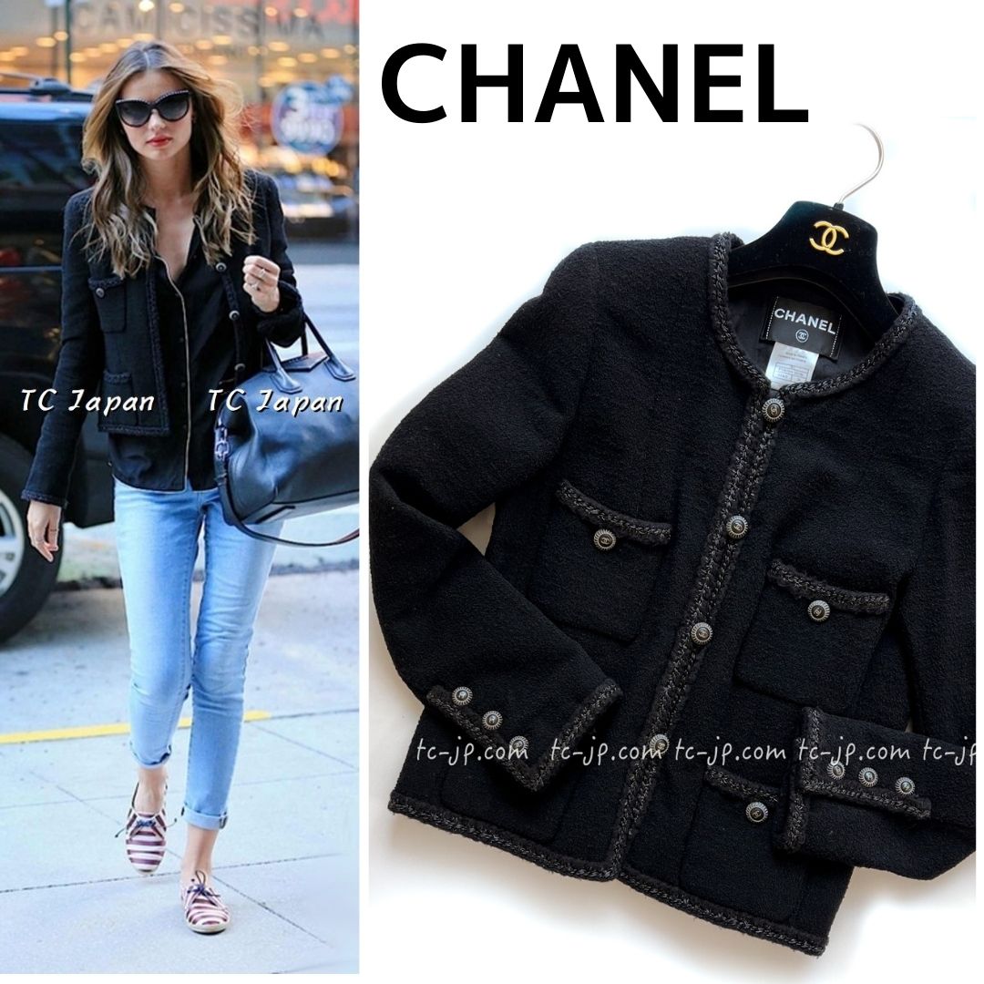 楽天市場】[中古] シャネル ジャケット CHANEL グリーン モヘア ウール