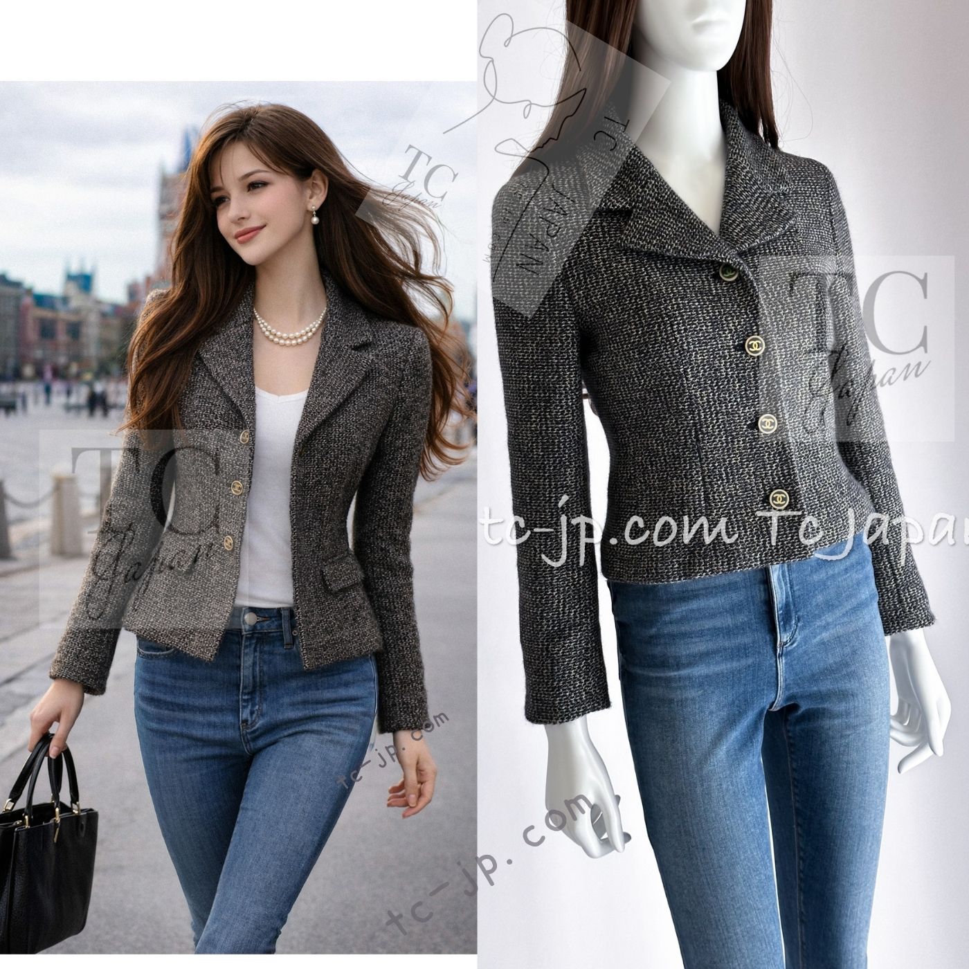 楽天市場】極美品 CHANEL シャネル ツイード ジャケット マルチカラー