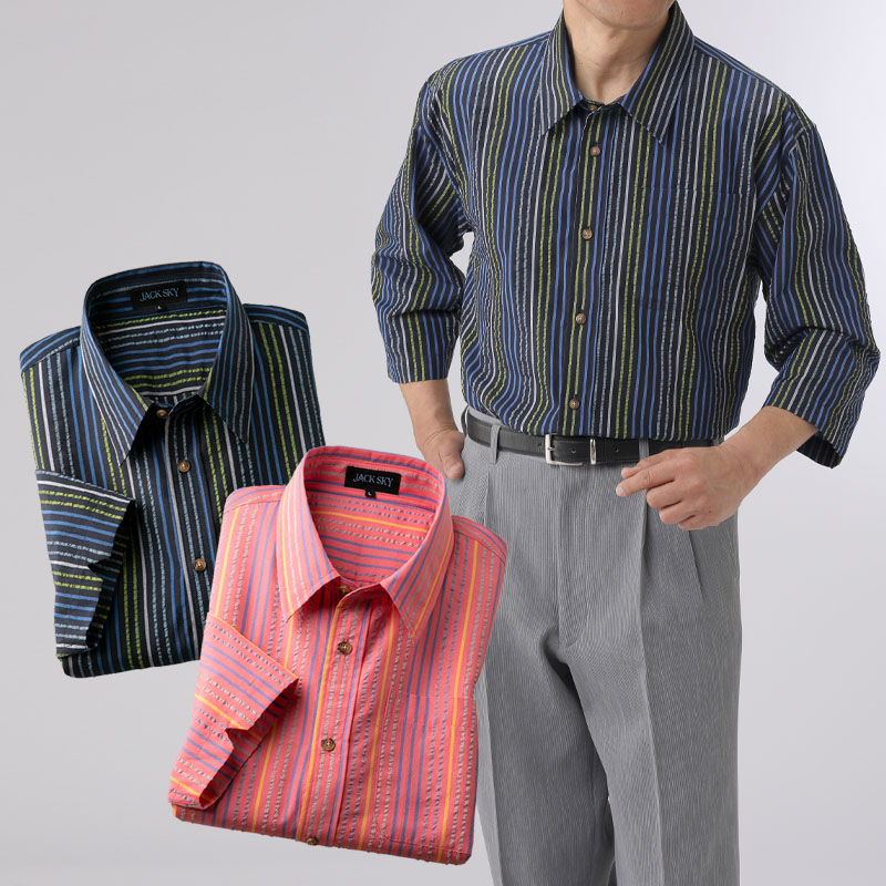 楽天市場】カジュアルシャツ メンズ シニア 麻混 麻入り ポールミラー