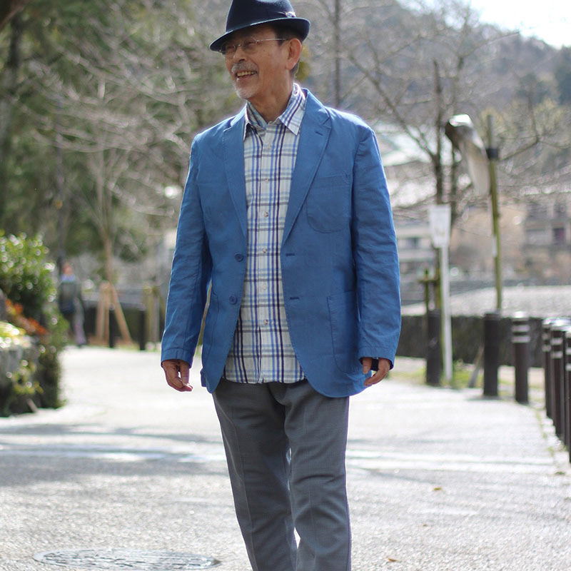 【楽天市場】デニム テーラード ジャケット ブルー シニアファッション メンズ 60代 60代 70代 80代 90代 高齢者 服 春夏