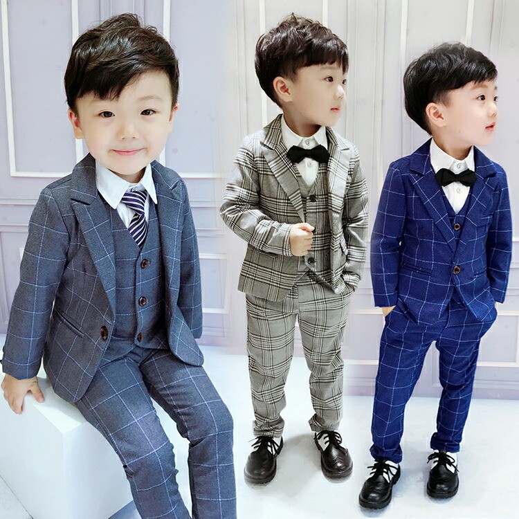 男の子 スーツ 入学式 ジュニア 90-170cm 子供 キッズ タキシード ベスト付き 卒業式 男児 卒業式スーツ 七 結婚式 発表会