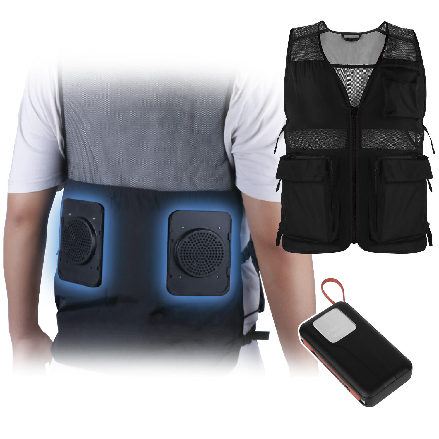 楽天市場】ペルチェ ベスト 瞬間冷却 軽量 空調作業服 ベスト