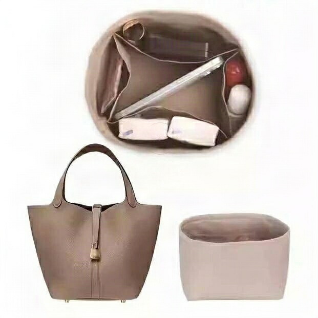 GM対応 自立 バッグインバッグ バッグ イン / MM PM Picotin Hermes 軽い 上質なナイロン生地 ピコタン専用 エルメス