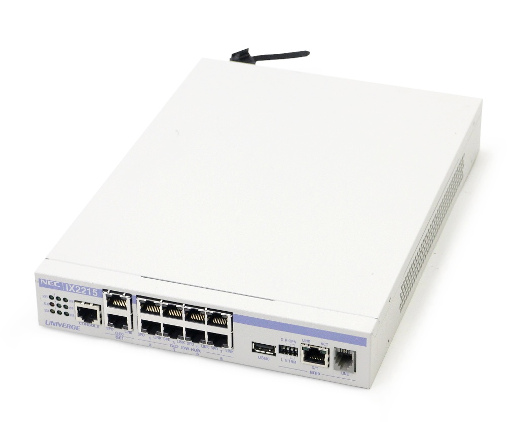 NEC UNIVERGE IX2215 10ポート1000BASE-T搭載 VPNルータ Software Version 10.5.13 設定初期化済 電池新品交換済 NetMeister対応