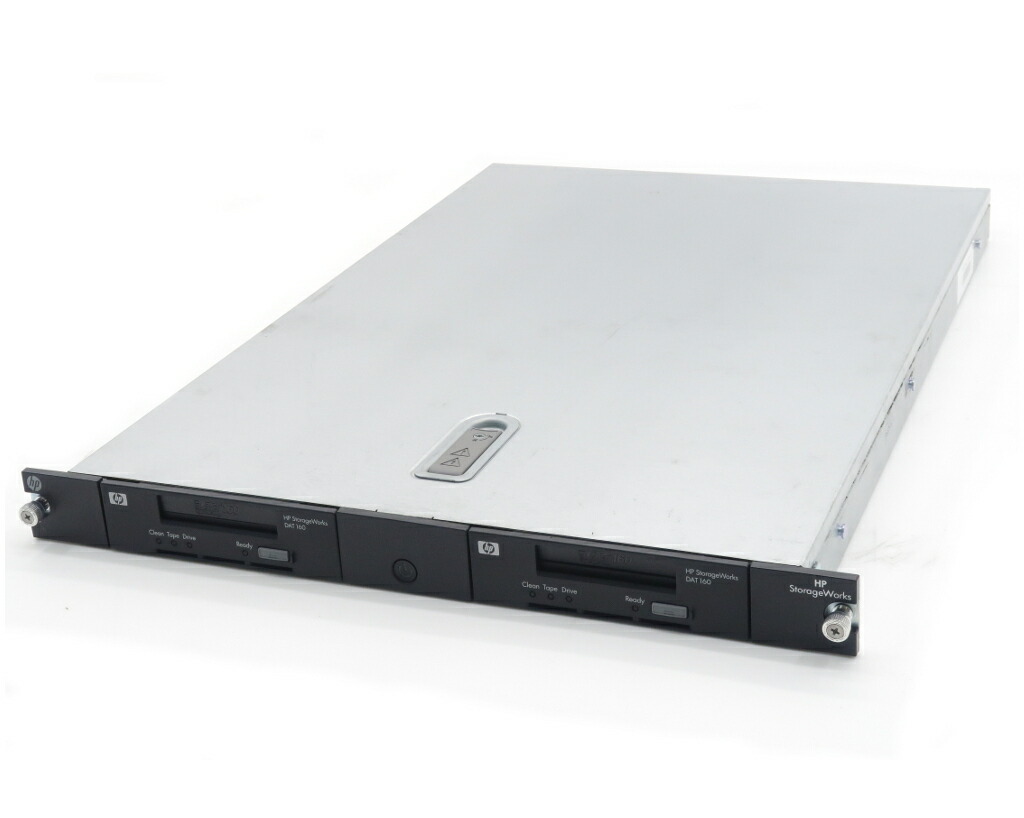 hp StorageWorks 1Uラックマウント型テープエンクロージャー DAT160ドライブ2基搭載 SCSI接続 動作確認済 【中古】【20220804】