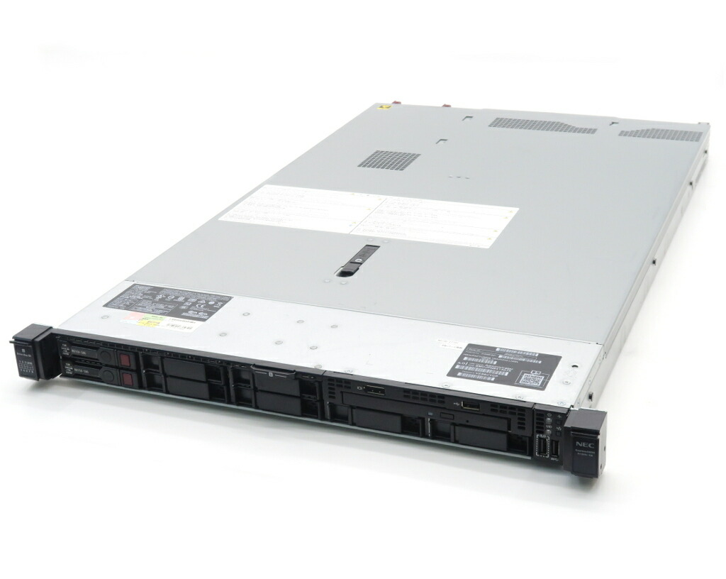 NEC Express5800 R120h-1M Xeon Silver 4210 2.2GHz 32GB 1TBx2台(SATA2.5 RAID1) DVD-ROM AC*2 E208i-a SR Gen10 10コアCPU搭載