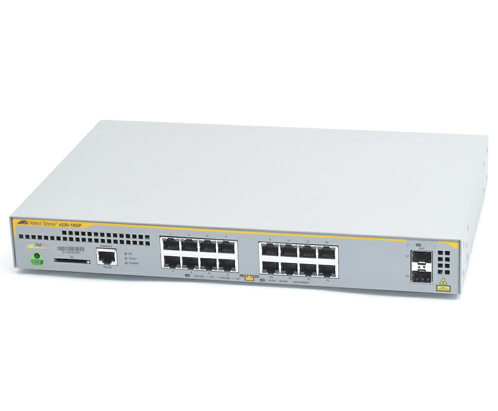 Switch Ethernet Allied Telesis X230-18GP – 16 Ports PoE 10/100 + SFP – Occasion