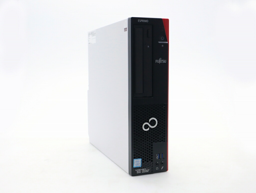 富士通 ESPRIMO D588/TX Core i3-8100 3.6GHz 8GB 256GB(新品NVMeSSD) DisplayPort/DVI-D/アナログRGB出力 DVD+-RW Windows11 Pro 64bit 【中古】【20260303】