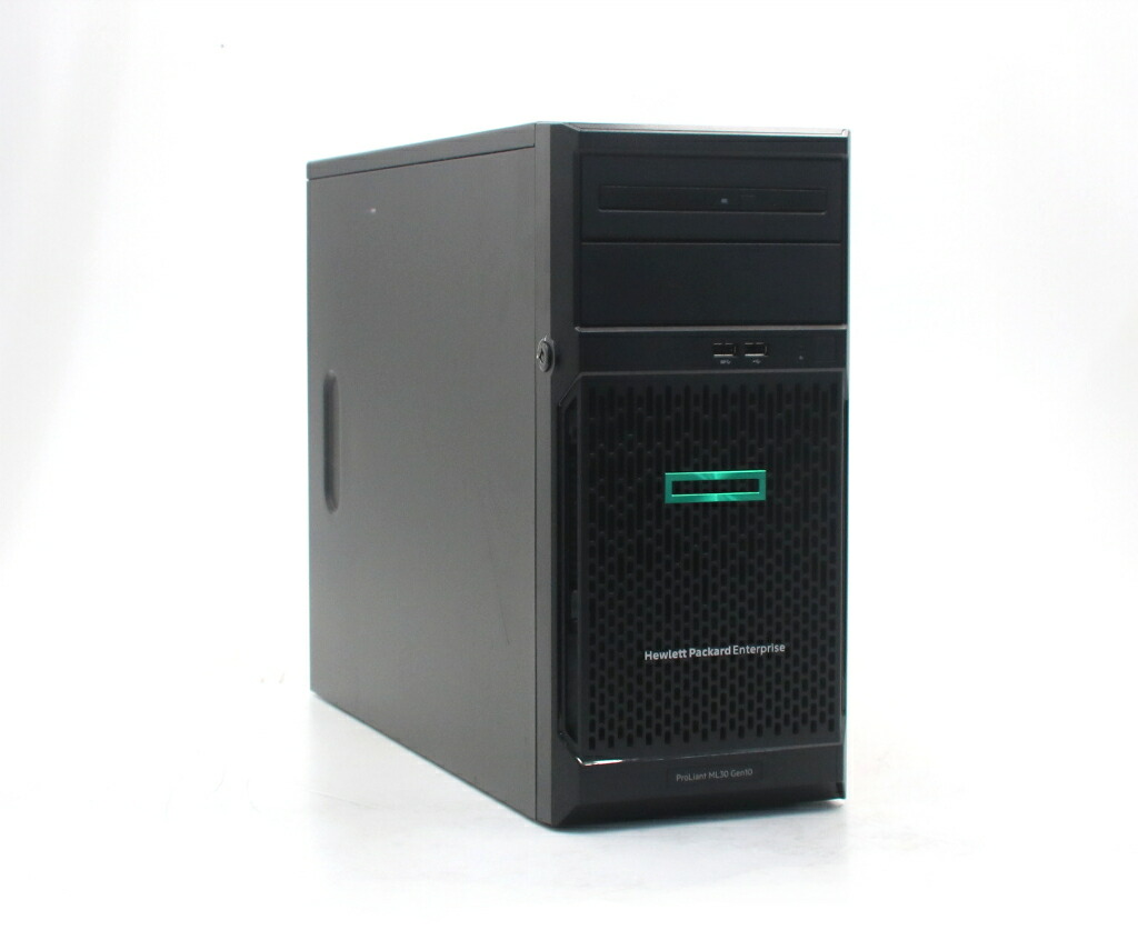 hp ProLiant ML30 Gen10 Xeon E-2174G 3.8GHz 16GB 300GBx3台(SAS2.5インチ/12Gbps/RAID5構成) DVD-ROM AC*2 SmartArray P408i-p SR Gen10 【中古】【20260407】