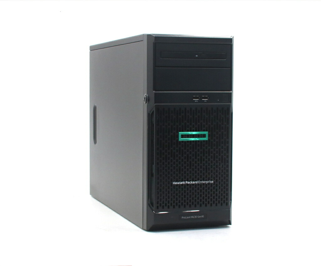 hp ProLiant ML30 Gen10 Xeon E-2124 3.3GHz 16GB 600GBx3台(SAS2.5インチ/12Gbps/RAID5構成) DVD-ROM AC*2 SmartArray P408i-p SR Gen10 【中古】【20260407】