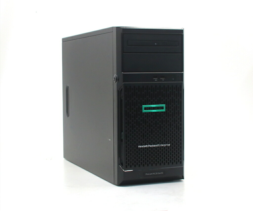 hp ProLiant ML30 Gen10 Xeon E-2244G 3.8GHz 16GB 2TBx8台(SATA2.5インチ/RAID60構成) DVD-ROM AC*2 SmartArray P408i-p SR Gen10 【中古】【20260407】