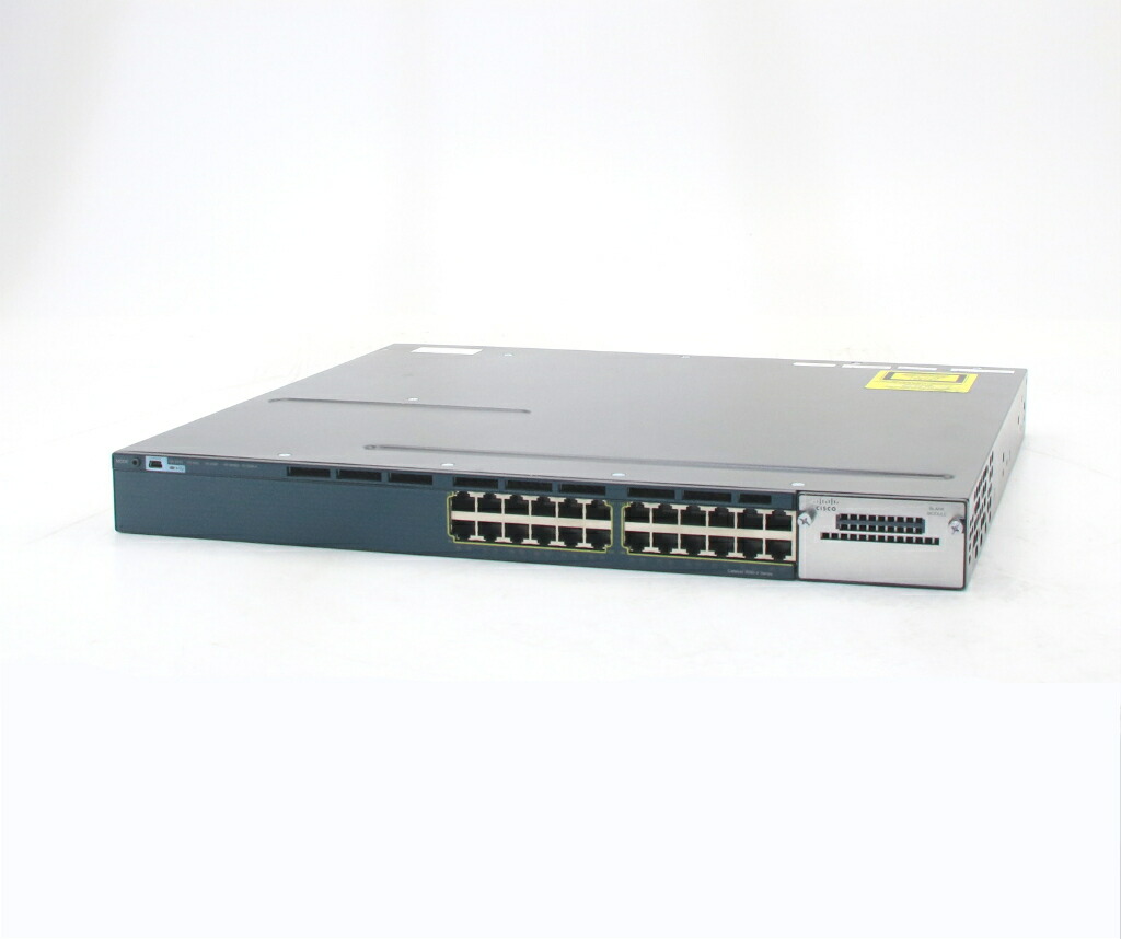 Cisco Catalyst WS-C3560X-24T-S V02 24界面1000BASE-T C3560E-UNIVERSALK9-M Ver.12.2(55)SE1 備え付けるすべり出し化済 【中古】【20260422】