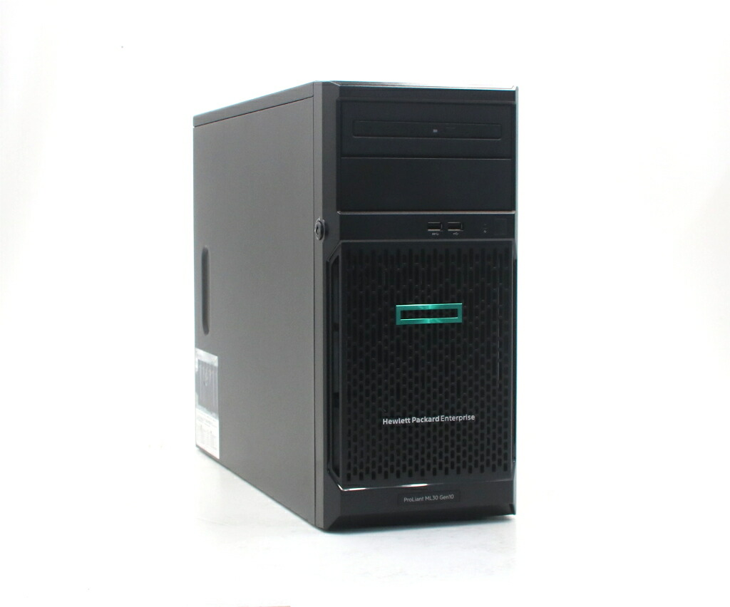 hp ProLiant ML30 Gen10 Pentium Gold G5400 3.7GHz 16GB 1TBx2台(SATA3.5インチ/RAID1構成) DVD+-RW SmartArray E208i-p SR Gen10 【中古】【20260407】