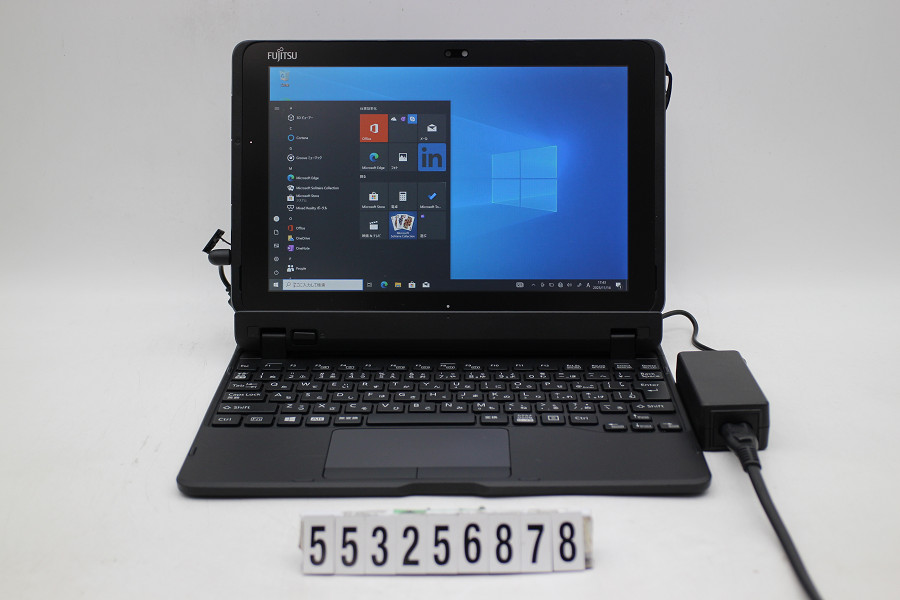 富士通 ARROWS Tab Q508/SE Atom X7 Z8700 1.6GHz/4GB/128GB/10.1W/WUXGA(1920x1200) タッチパネル/Win10【中古】【20251120】 スマートフォン・タブレット-タブレットPC本体
