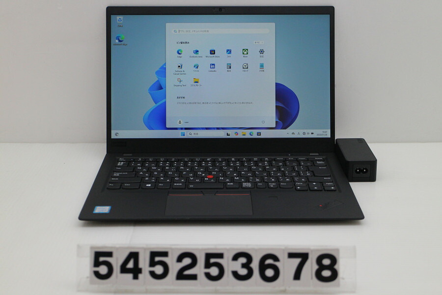 Lenovo ThinkPad X1 Carbon 6th Gen Core i5 8250U 1.6GHz/8GB/256GB(SSD)/14W/FHD(1920x1080)/Win11【中古】【20260203】