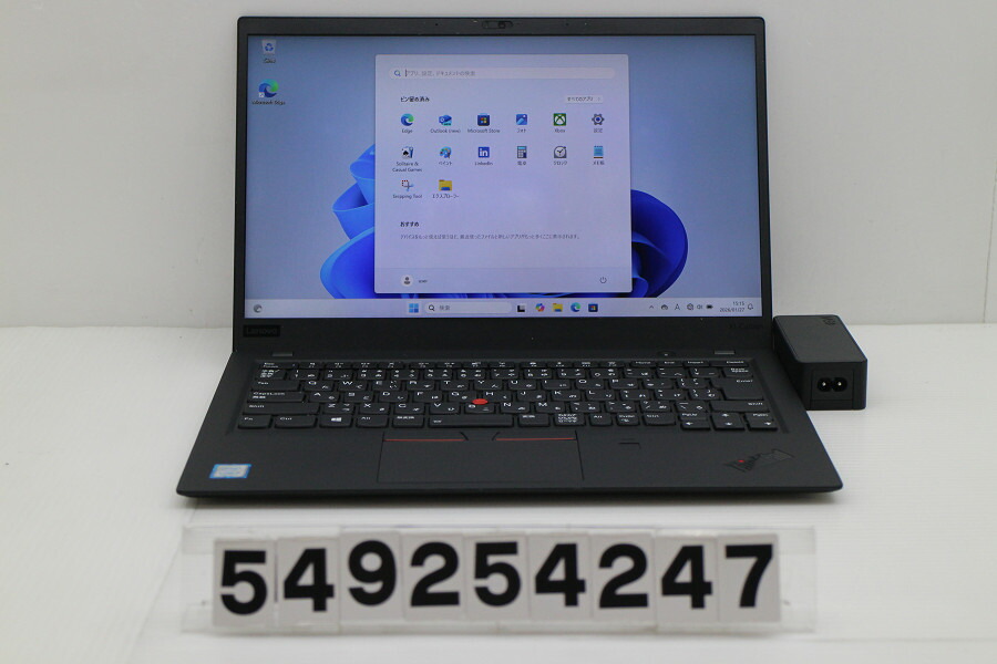 Lenovo ThinkPad X1 Carbon 6th Gen Core i5 8250U 1.6GHz/8GB/256GB(SSD)/14W/FHD(1920x1080)/Win11【中古】【20260203】