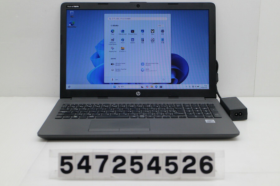 hp 250 G7 Core i3 1005G1 1.2GHz/8GB/256GB(SSD)/Multi/15.6W/FWXGA(1366x768)/Win11【中古】【20260324】