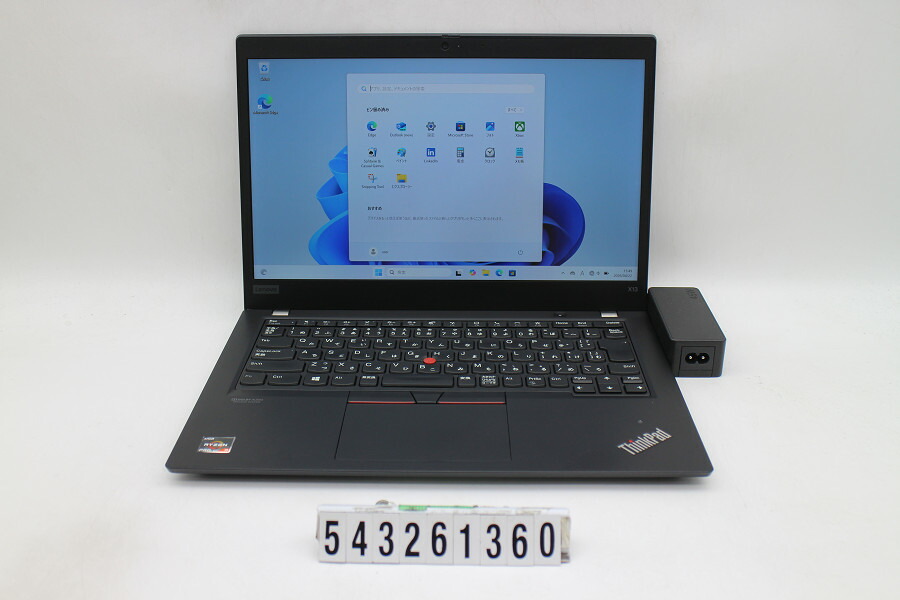 Lenovo ThinkPad X13 Gen1 Ryzen 3 PRO 4450U 2.5GHz/16GB/256GB(SSD)/13.3W/FHD(1920x1080)/Win11 仄めかし文字記号消えあり【中古】【20260430】 パソコン-パソコン・周辺機器