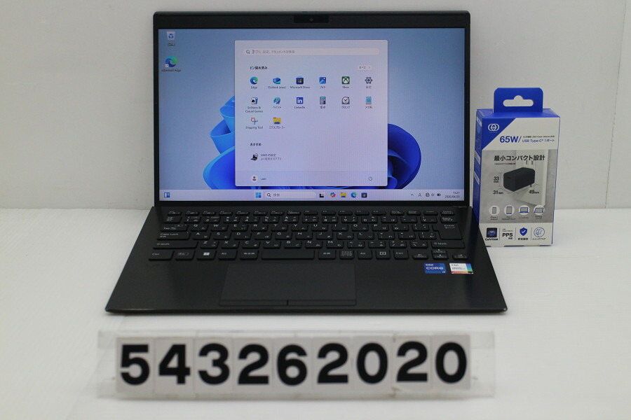 VAIO VJPK218002541 Core i7 1165G7 2.8GHz/32GB/256GB(SSD)/14W/FHD(1920x1080)/Win11【中古】【20260430】