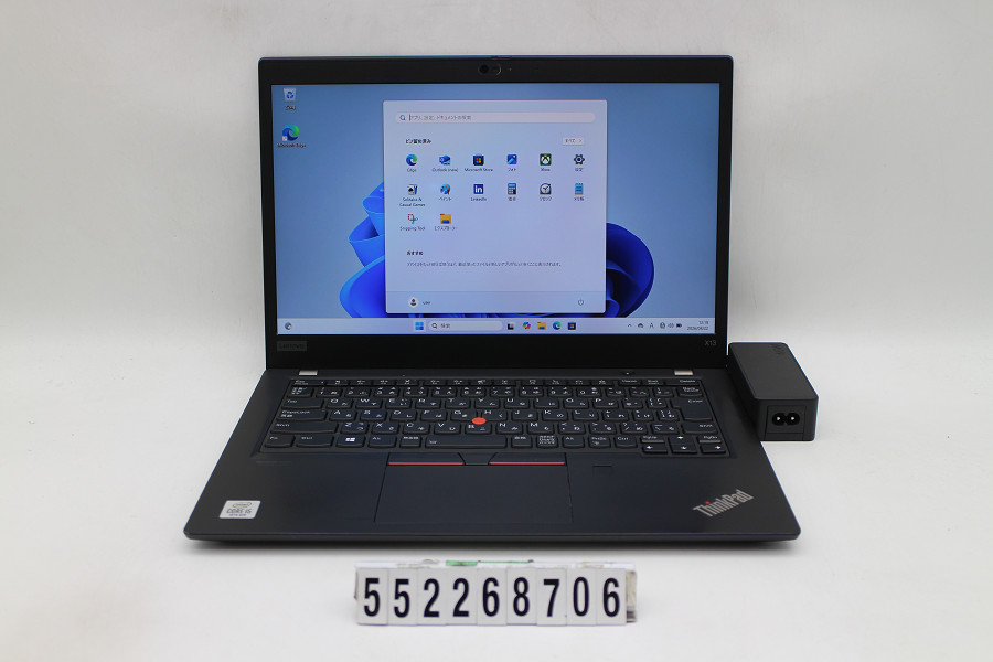 Lenovo ThinkPad X13 Gen1 Core i5 10210U 1.6GHz/8GB/256GB(SSD)/13.3W/FHD(1920x1080)/Win11【中古】【20260430】
