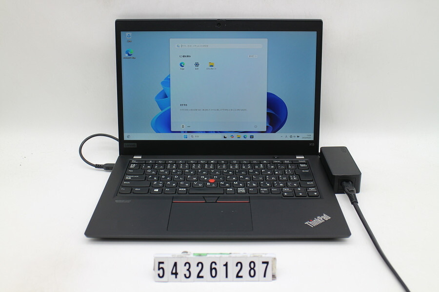 Lenovo ThinkPad X13 Gen1 Ryzen 3 PRO 4450U 2.5GHz/16GB/256GB(SSD)/13.3W/FHD(1920x1080)/Win11 仄めかし文字記号消えあり【中古】【20260430】 パソコン-パソコン・周辺機器