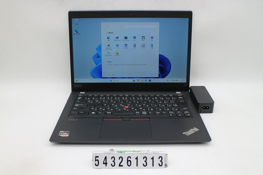 Lenovo ThinkPad X13 Gen1 Ryzen 3 PRO 4450U 2.5GHz/16GB/256GB(SSD)/13.3W/FHD(1920x1080)/Win11 仄めかし文字記号消えあり【中古】【20260430】 パソコン-パソコン・周辺機器-ノートPC